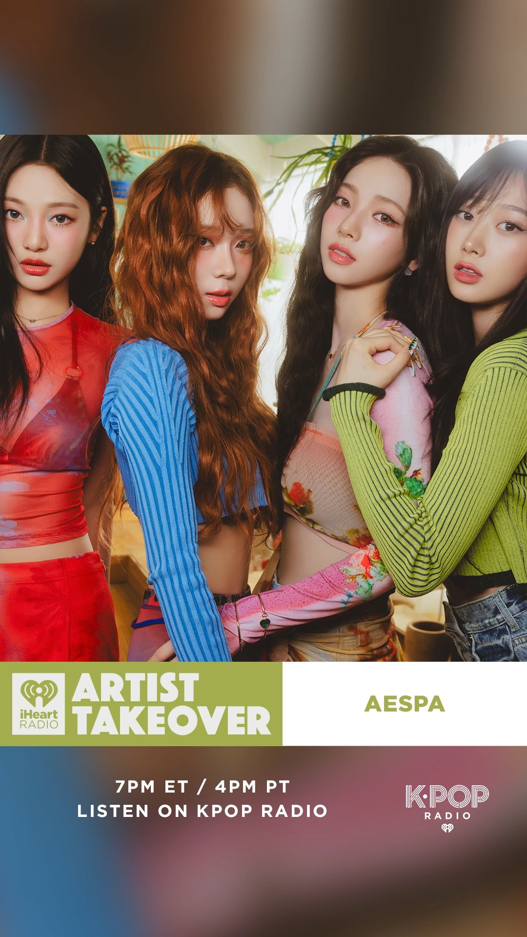 aespa is taking over K-Pop Radio! Listen all weekend at 7pm ET