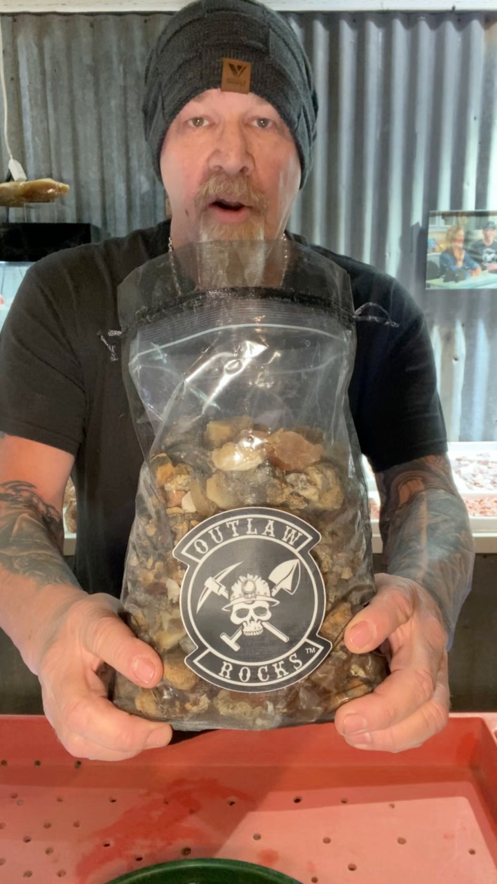 5 pounds of Oregon fire opal pay dirt mined by Outlaw Rocks at our Opal ...