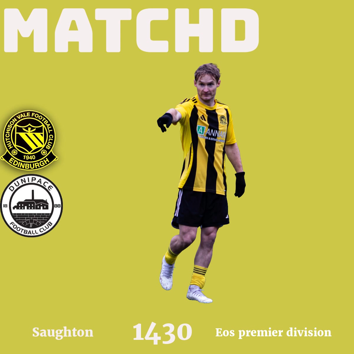 ⚽️| TODAY’S MATCH VS DUNIPACE 🆚️ DUNIPACE 📆 TODAY 🏟 Saughton Enclosure ...