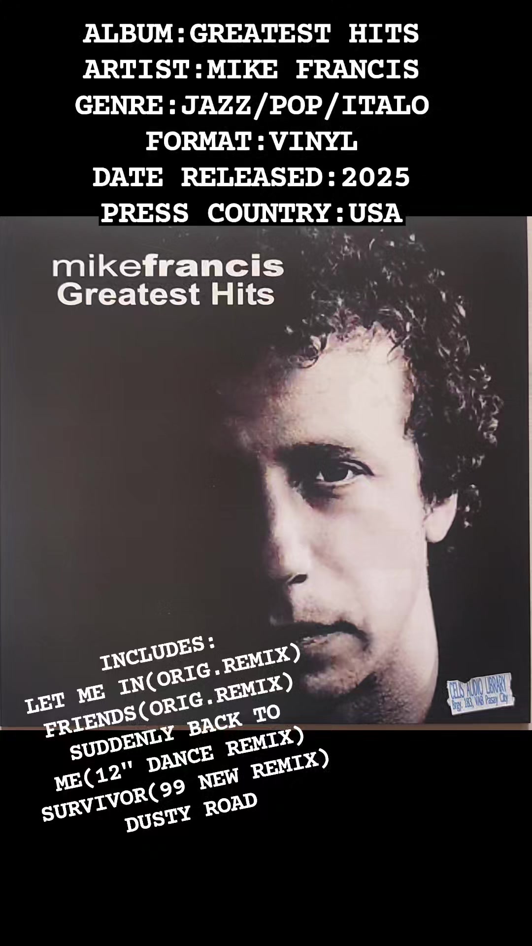 For Sale: Brand New and Sealed – Mike Francis – Greatest Hits