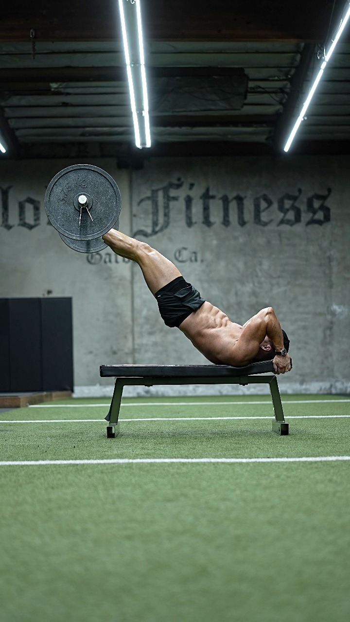 Barbell dragon flag core work. #core #abs #workout #calisthenics # ...
