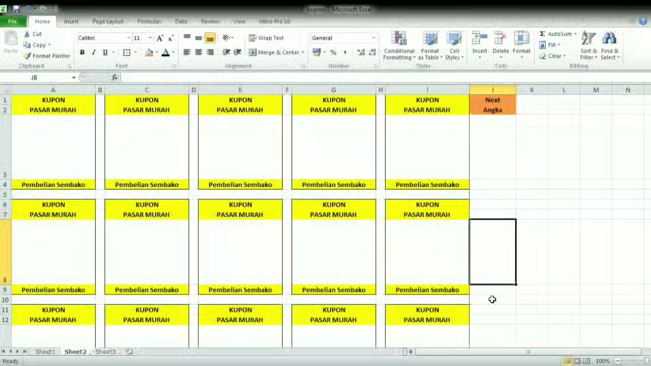 Membuat kupon di Excel #tutorial #microsoft #tipsword #tipsexcel # ...
