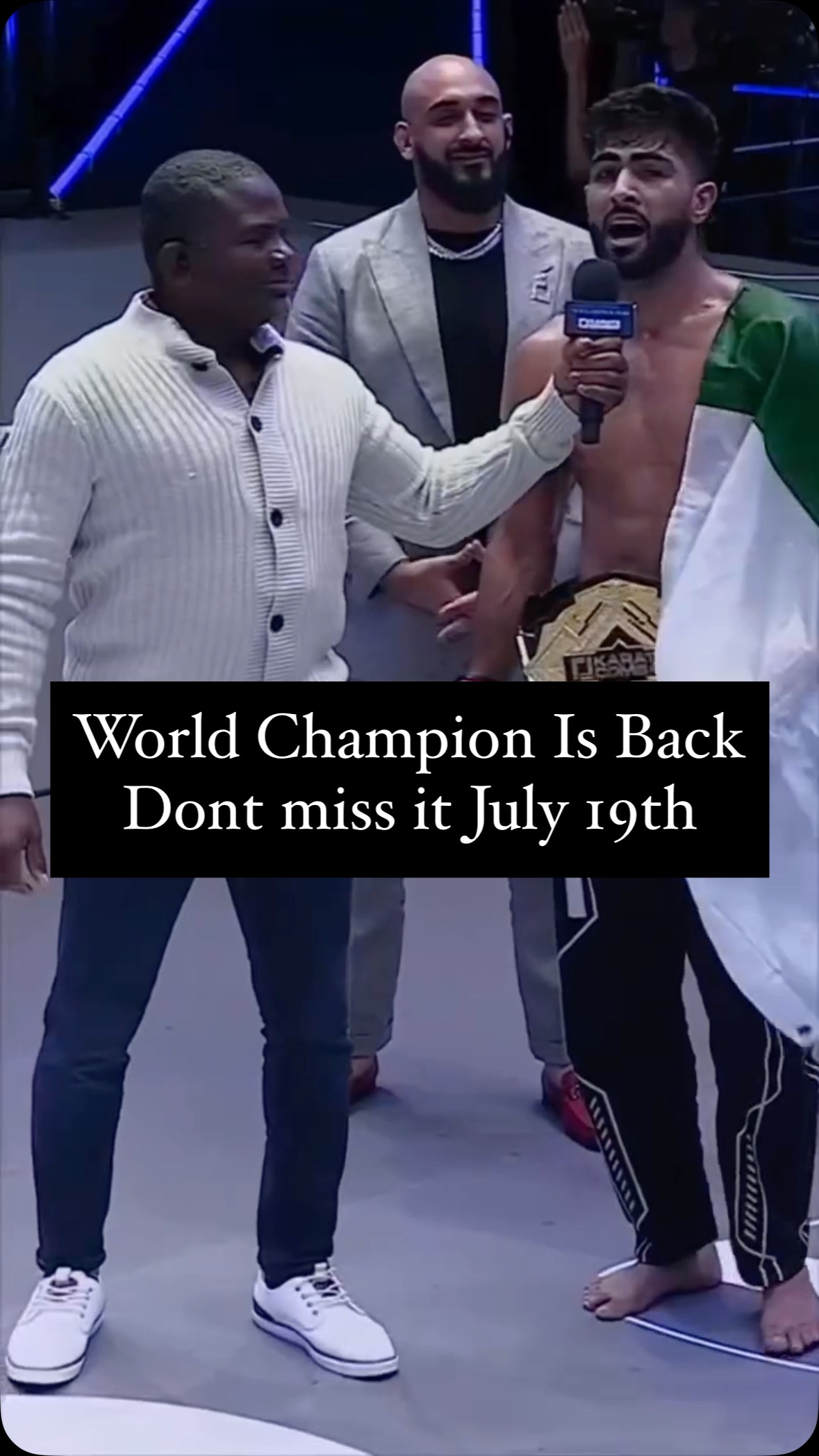 Shahzaib rind is back to defend his wold title July 19th Miami tickets ...