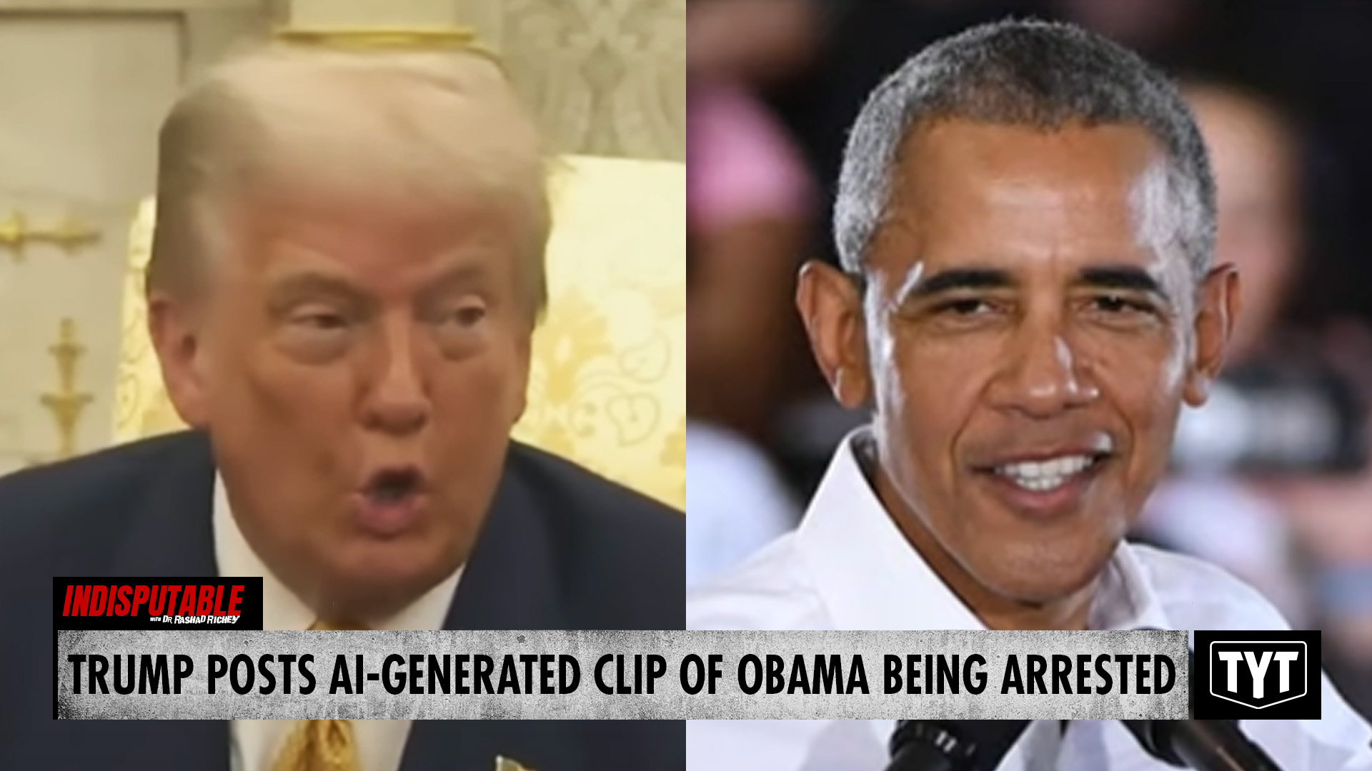 Trump Posts Bizarre AI Clip Of FBI Arresting Obama In Oval Office ...