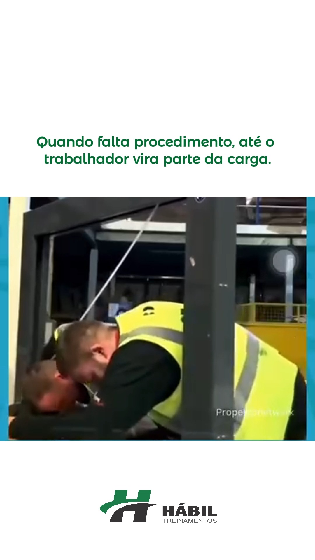 Sem os cuidados certos, até quem opera vira parte da carga. A segurança ...