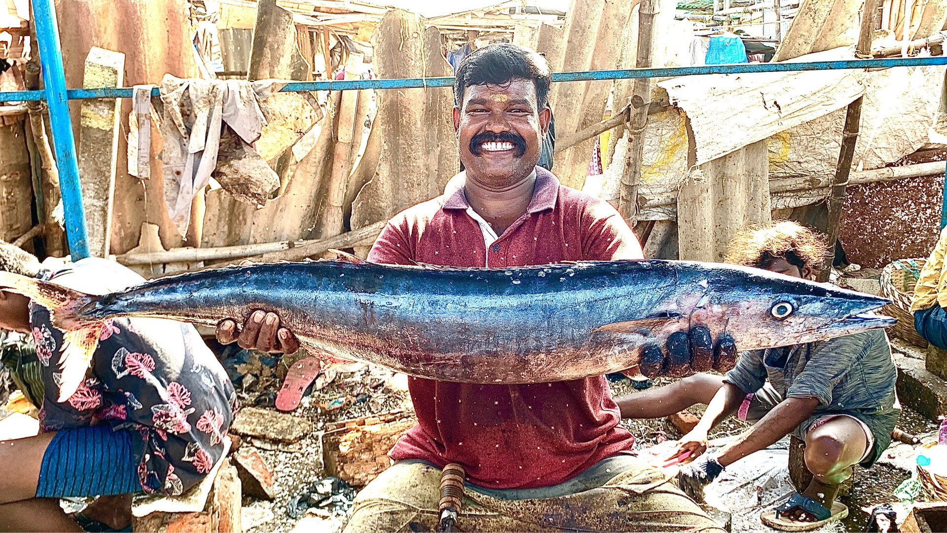 12 kg fake seer fish cuts🔪leopard speef durai fish cutting in india🔪kf ...