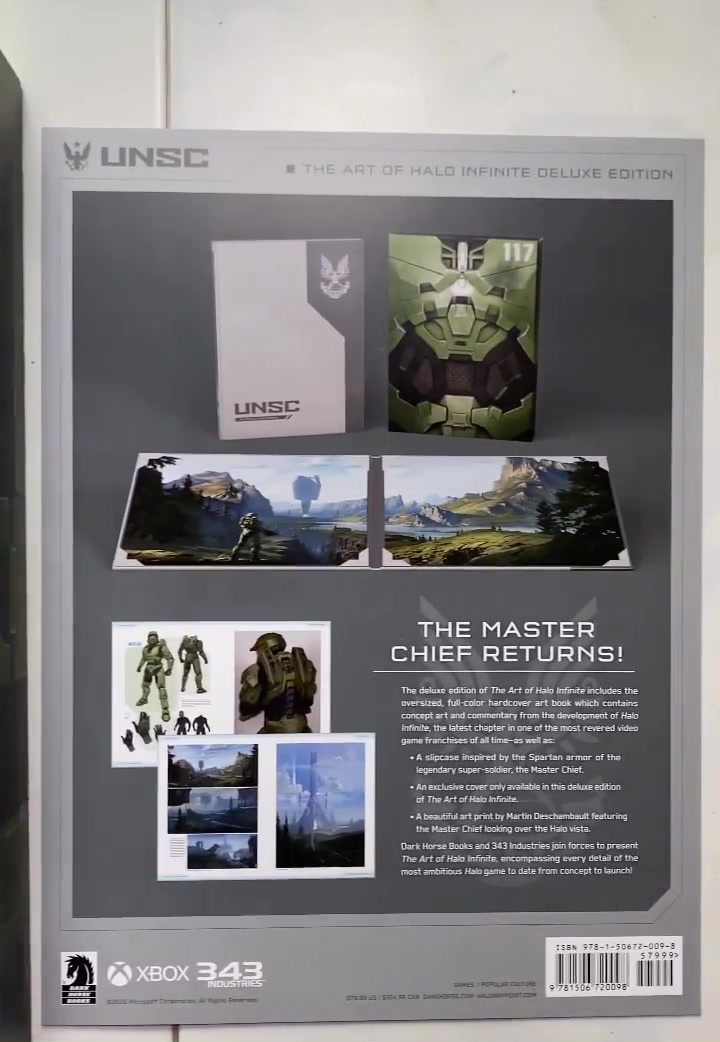 The Art of Halo Infinite ( Deluxe Edition) The Master chief back 