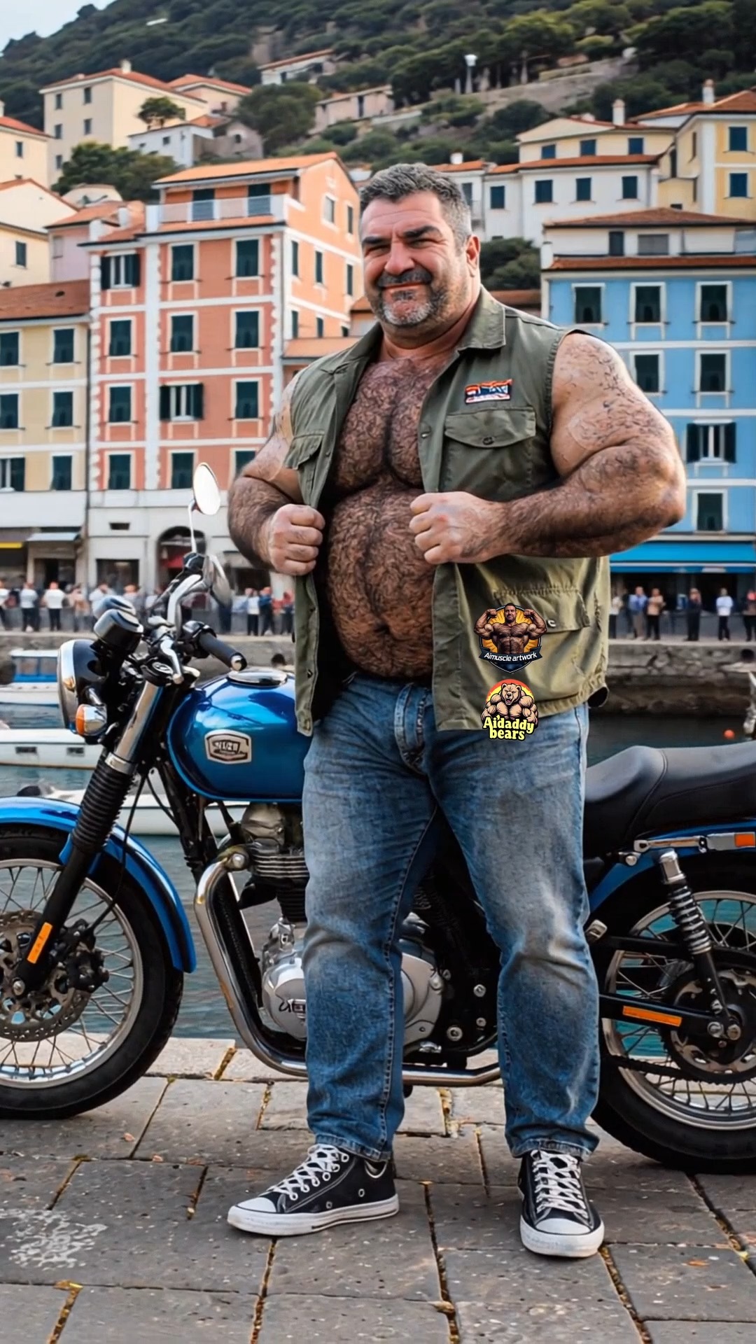 #bearsofinstagram #orsoitaliano #strongman #ItalianMusclebear # ...