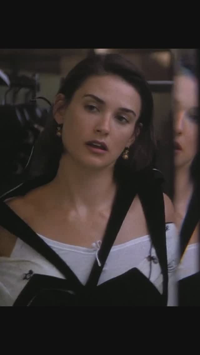 indecent proposal black dress Thierry Mugler's iconic for Demi Moore in luxury wood dresser