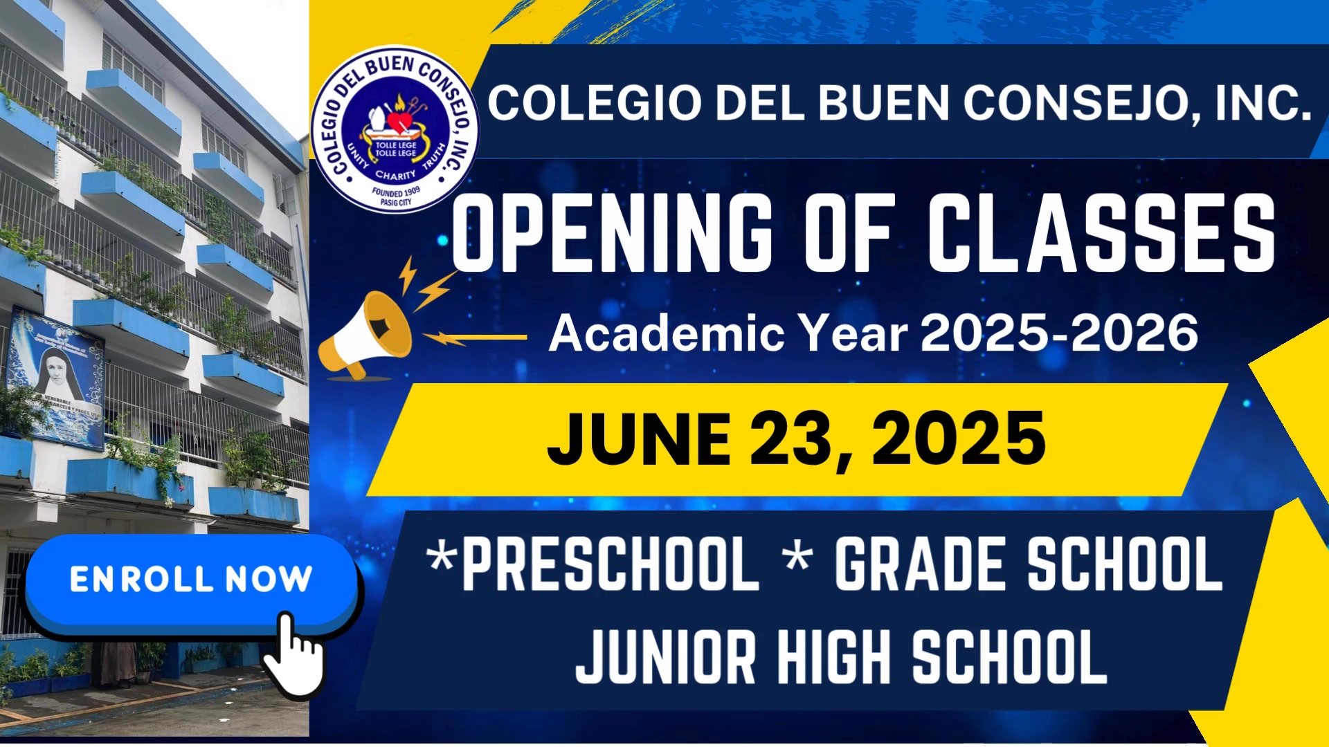 🎒📚 Opening of Classes: June 23, 2025! 📚🎒 We’re excited to welcome new ...