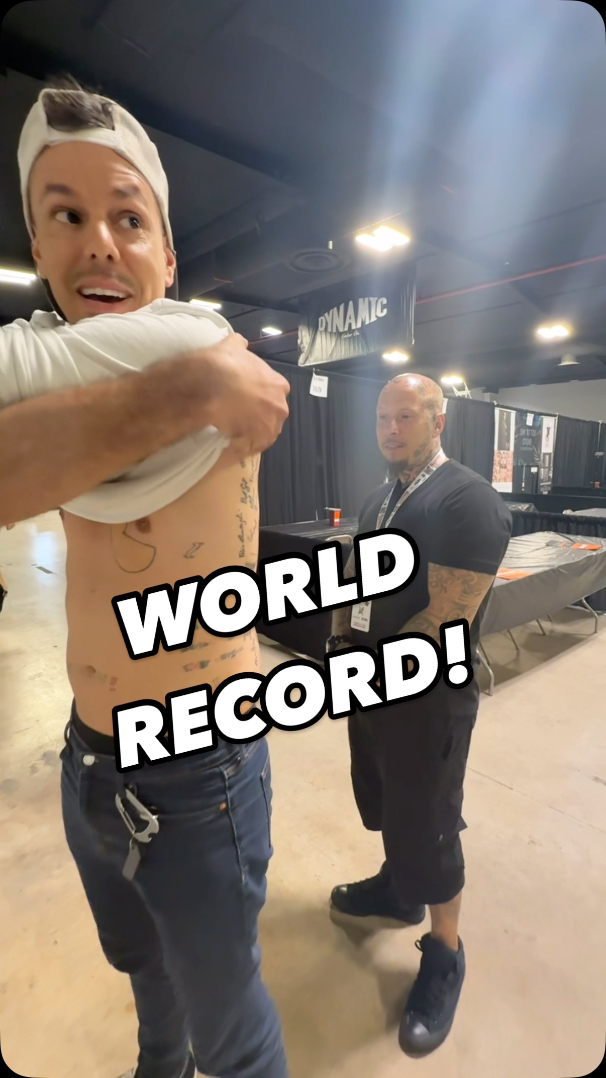 Tattoo artists reacting to my world record! 💛 | Funky Matas | Facebook