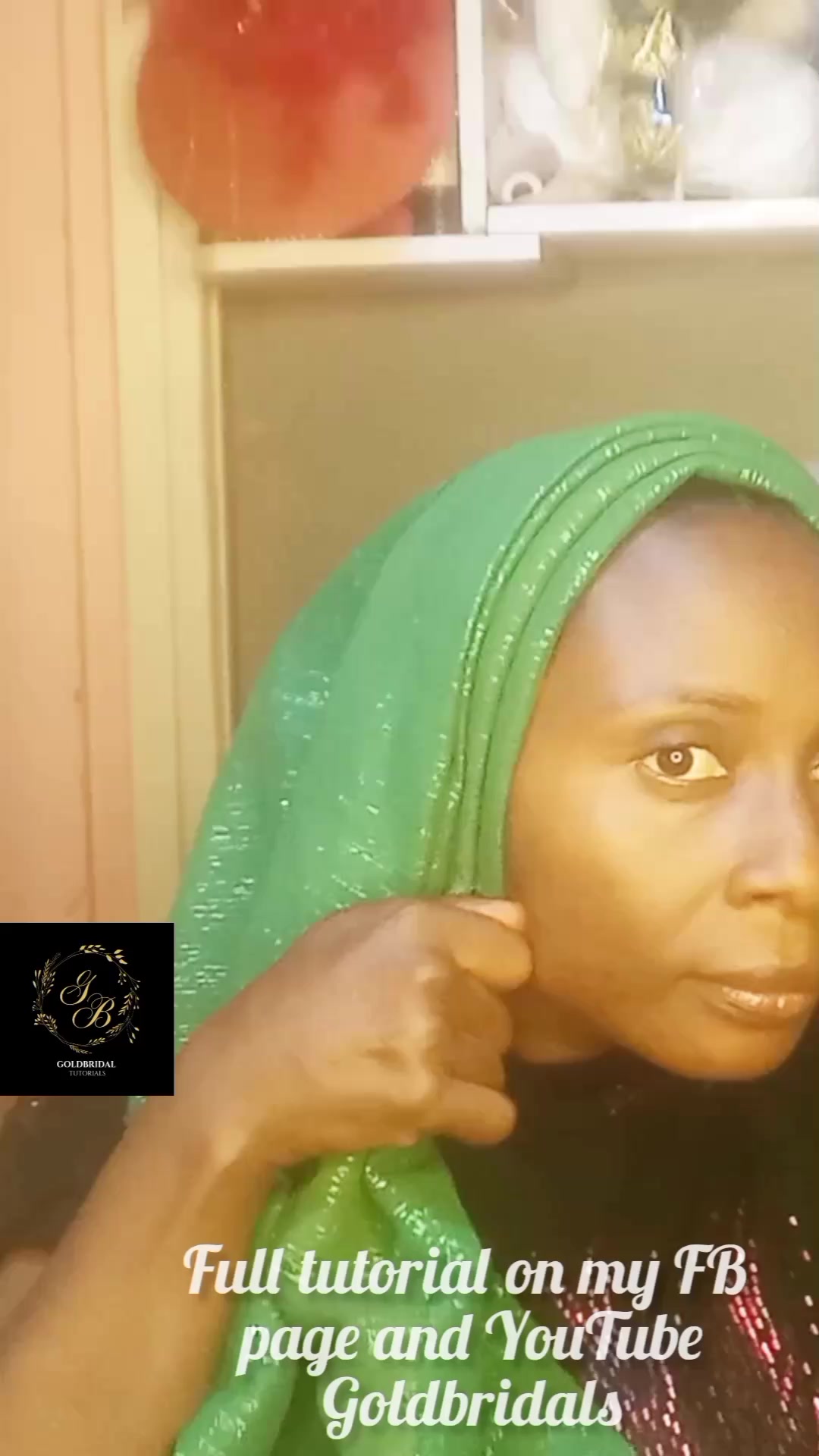 How to tie simple head wrap tutorial #headwrap #gele #tutorial | Gold ...