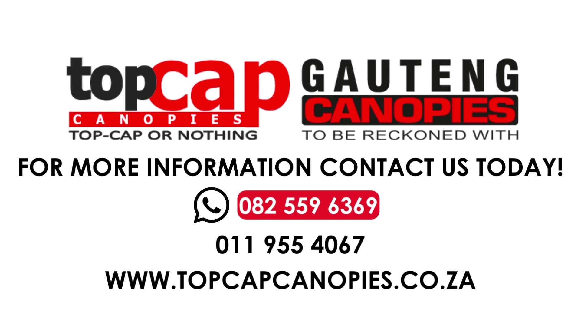 Top Cap Canopies in alliance Gauteng Canopies are here for 👉🏾you and to ...