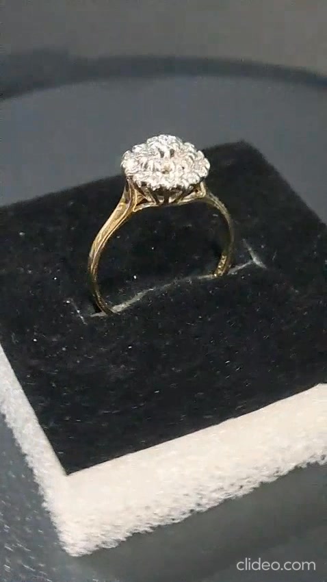 Bague Femme Fleur Diamants Miore Or Blanc 9K - 0.07 Carat, Bijou Élégant