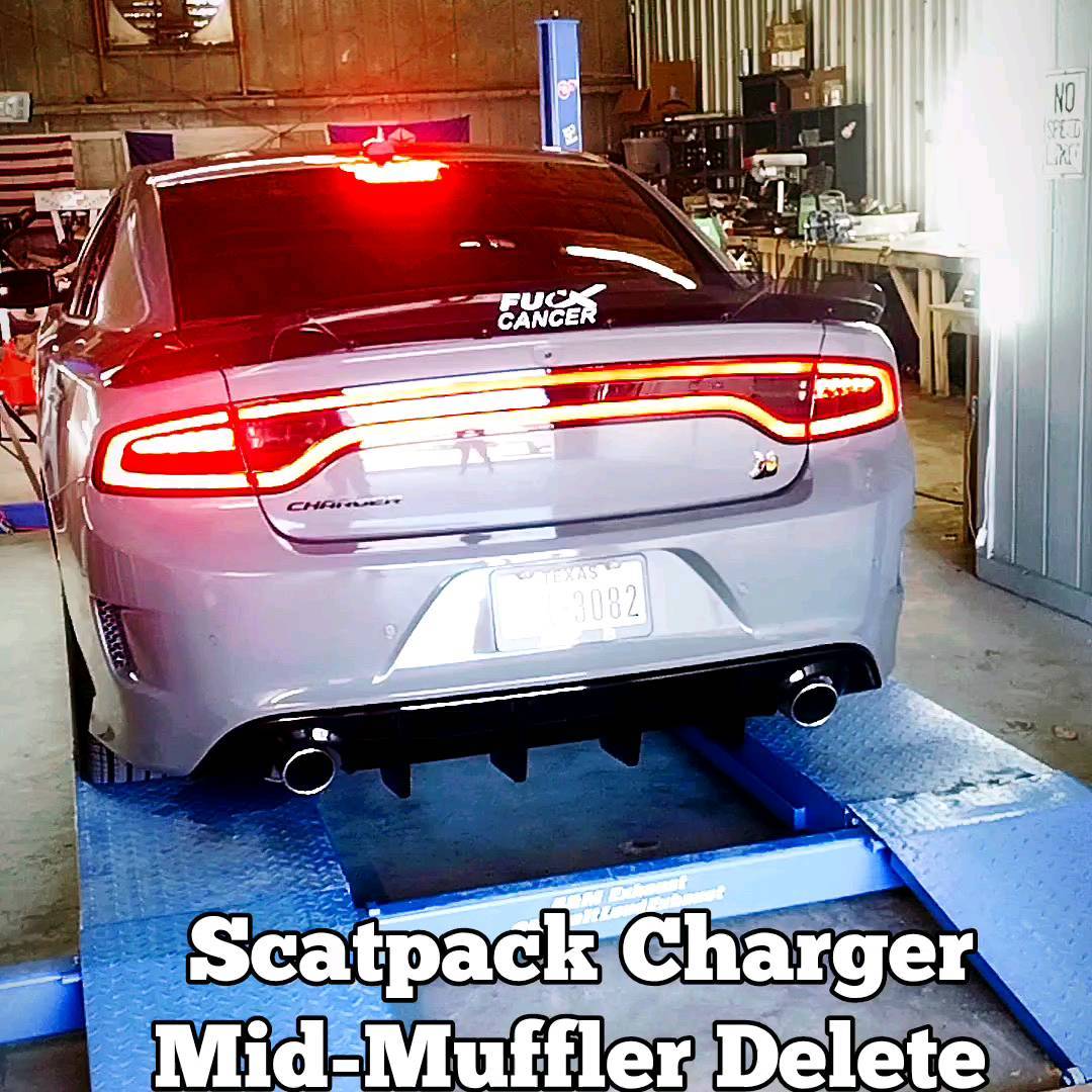 Can a 6.4L Scat Pack Charger have a mid muffler delete?