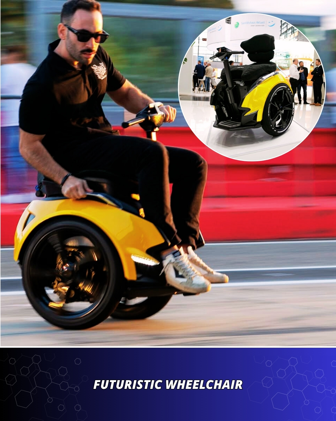 Self-balancing mobility device that rides like a scooter, steers with ...