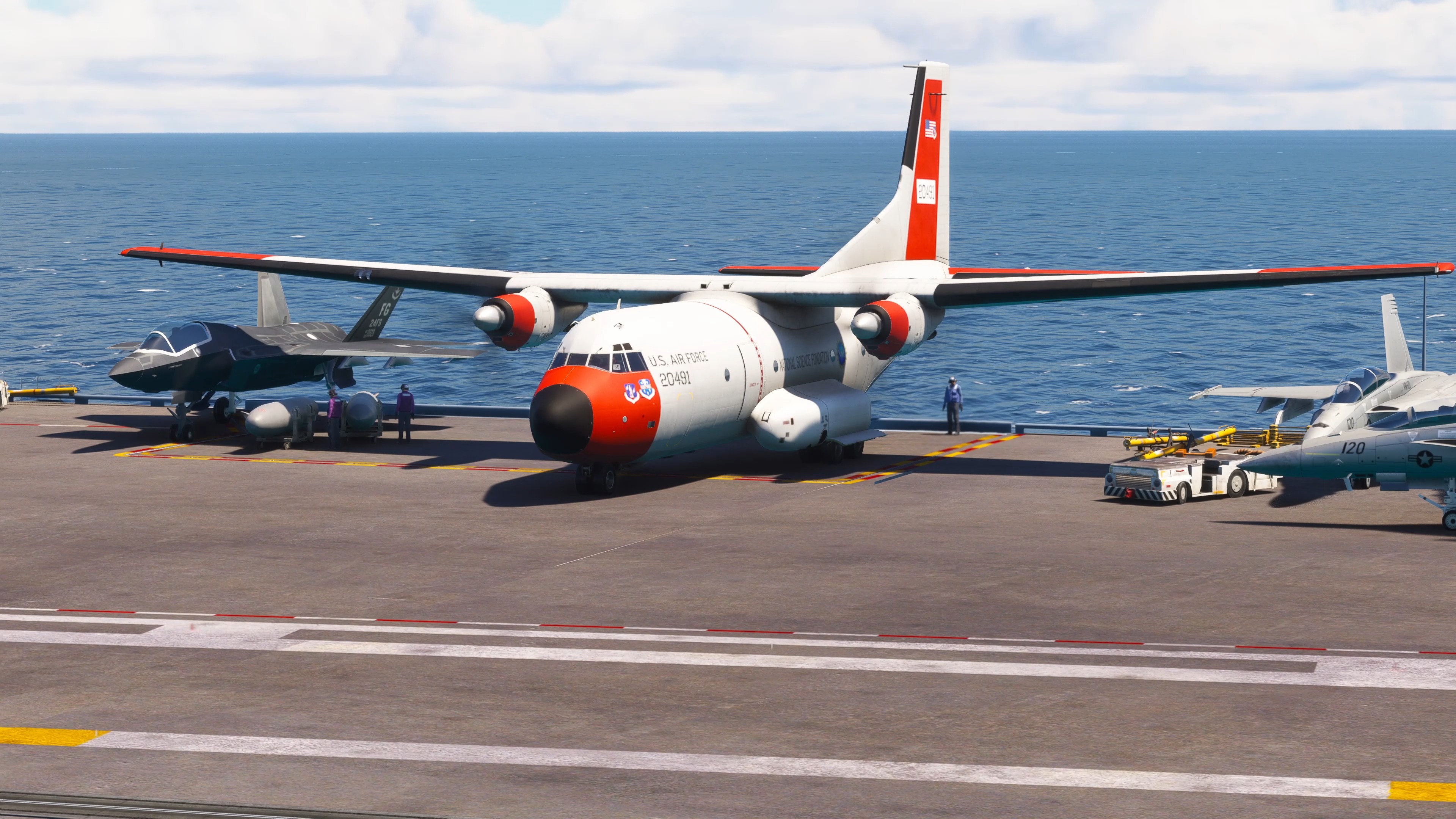 Amazing Pilot Skills! C160 US Air Force Arctic Takeoff From Aircraft ...