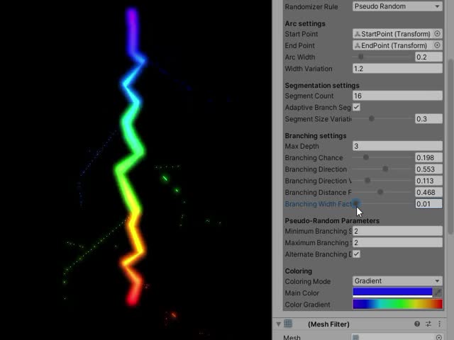 BlitzRig : Procedural Lightning Generator. #madewithunity #vfx # ...