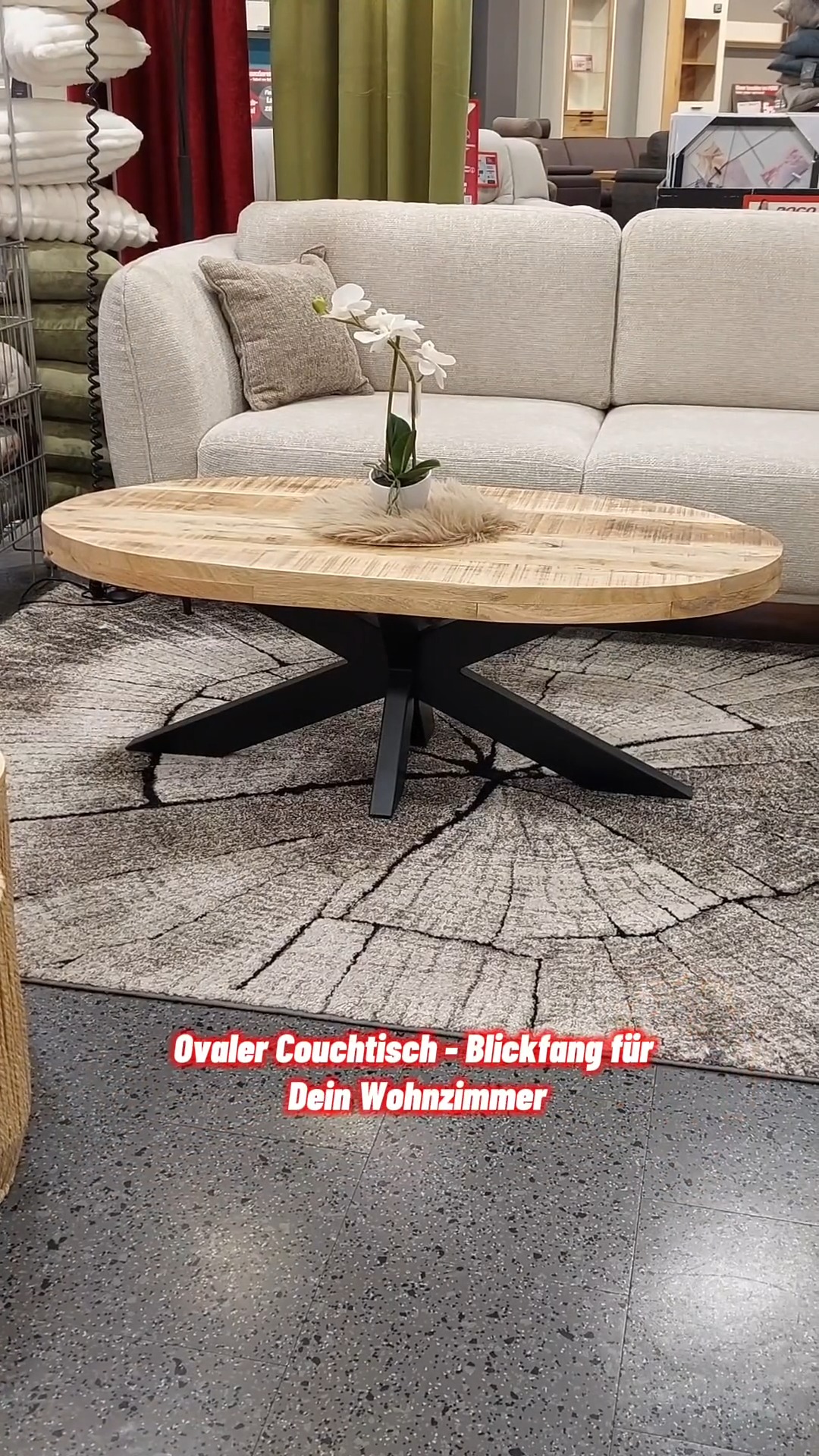 ✨🛋️ Ovaler Couchtisch – der perfekte Mittelpunkt für Dein Wohnzimmer! 😍 , #InteriorGoals #POCOStyle #Wohnideen #BudgetFriendly #Schnäppchen #couchtisch #wohnen #poco | POCO Einrichtungsmärkte