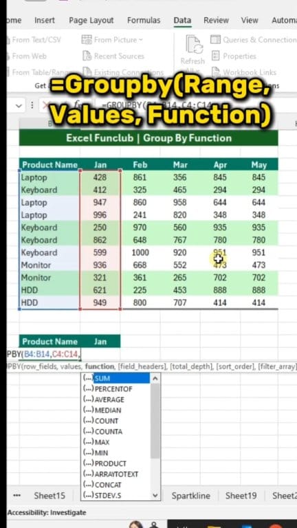 🚀 Excel Revolution Alert! Meet GROUPBY - Excel's game-changing new ...