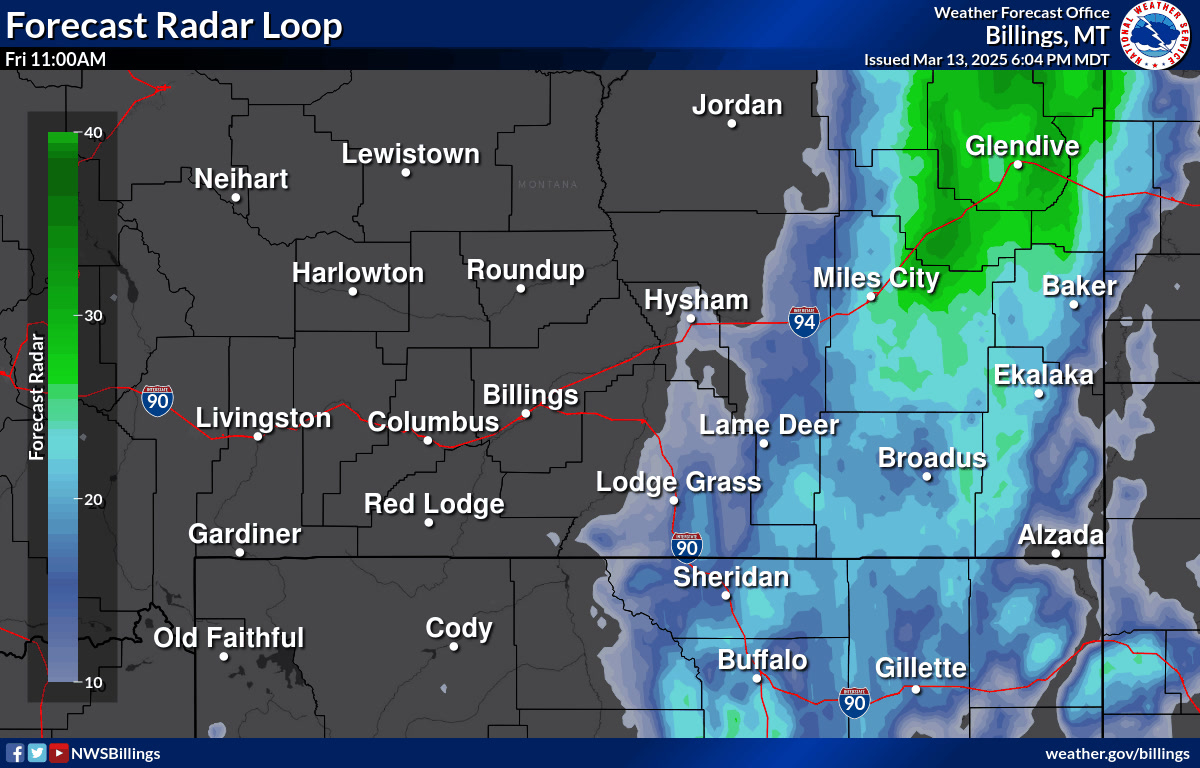 Here is a radar loop showing what the precipitation this evening ...