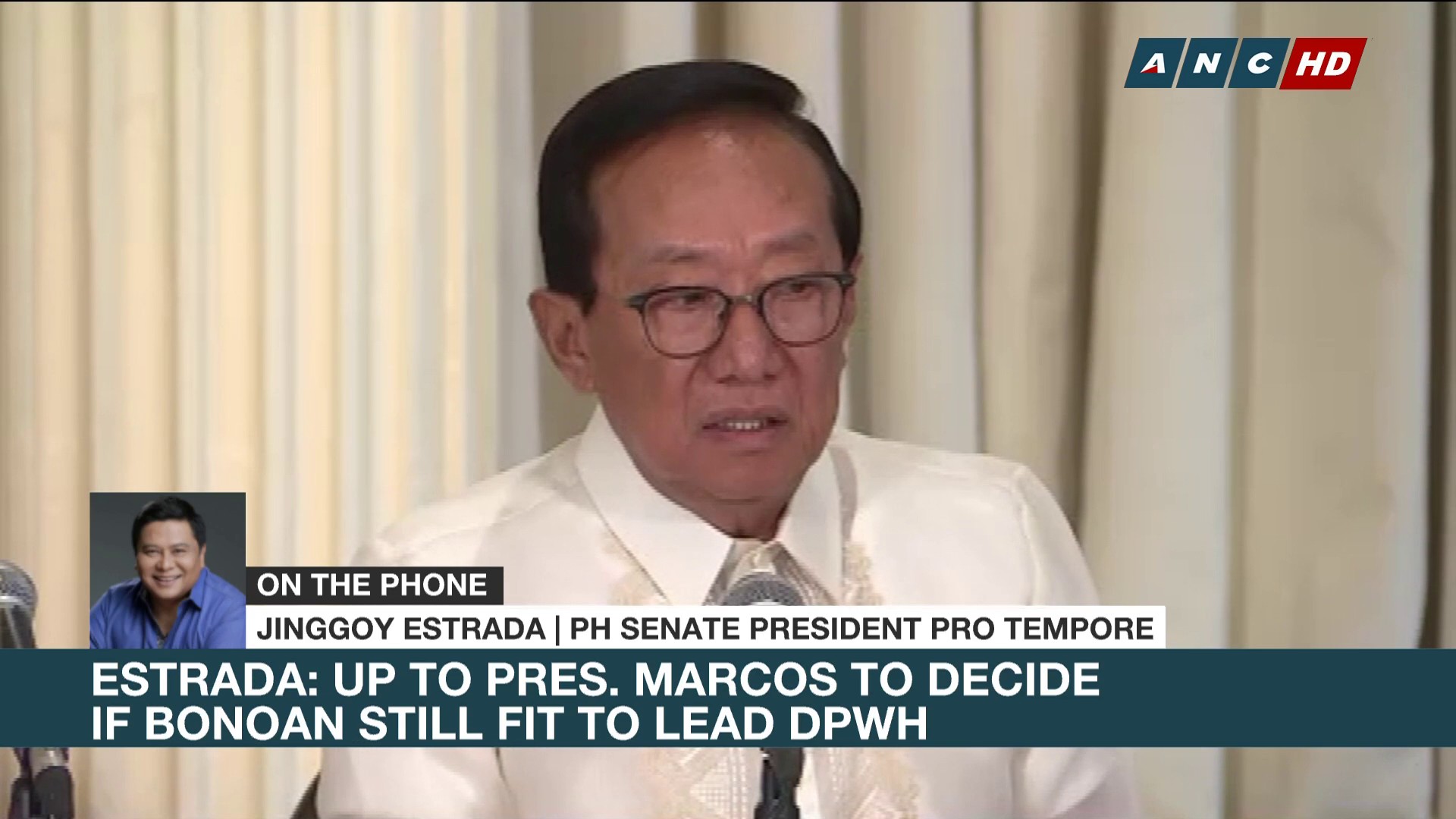 Senator Jinggoy Estrada says it is up to President Ferdinand Marcos Jr ...