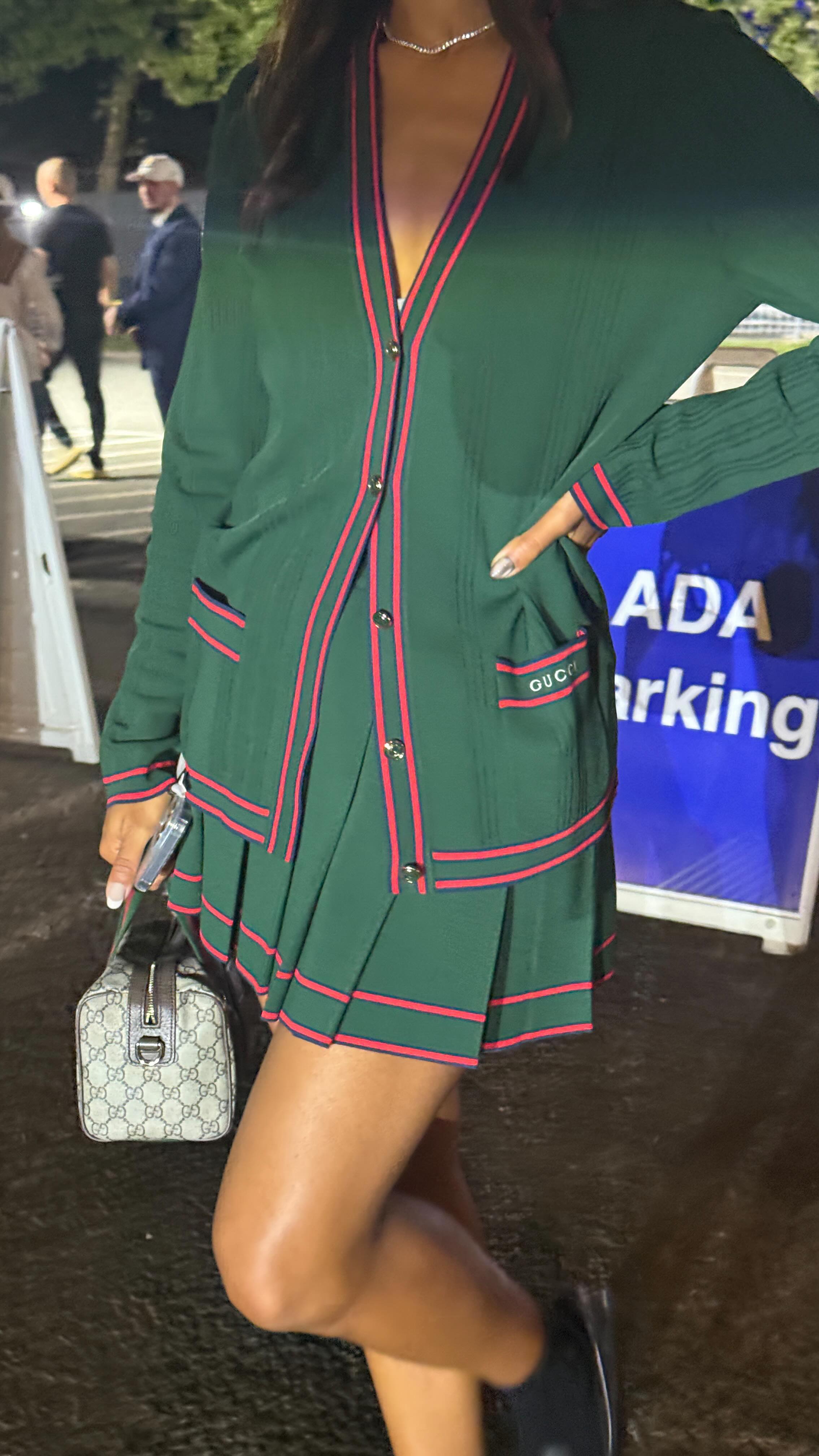 green gucci sweater dress The look you have been DMing me about in motion 🫶🏽🎾 | Hannah Bronfman global-fabrication-Silk