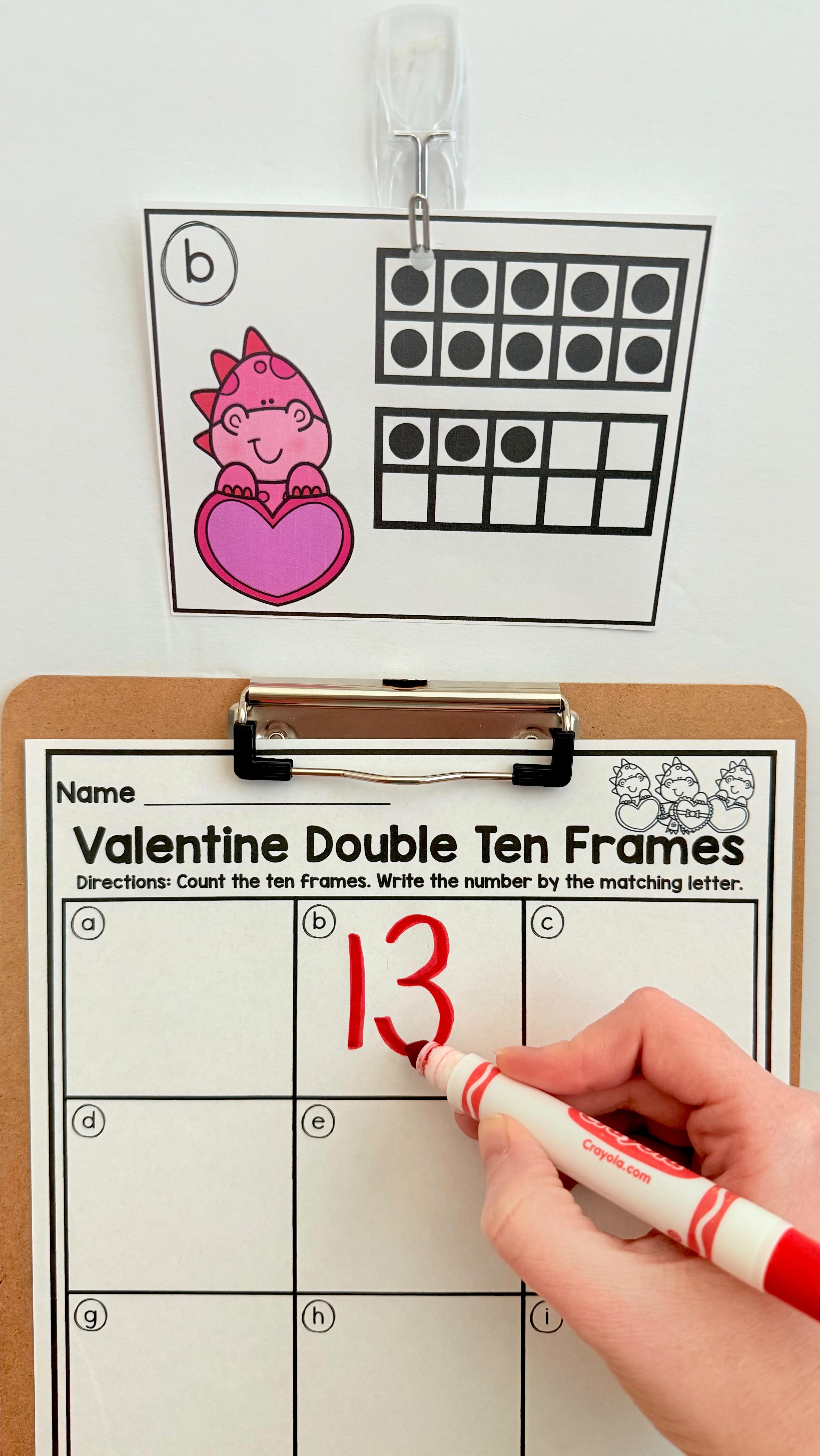 These Valentine Double Ten Frame Cards are perfect to use for your math ...