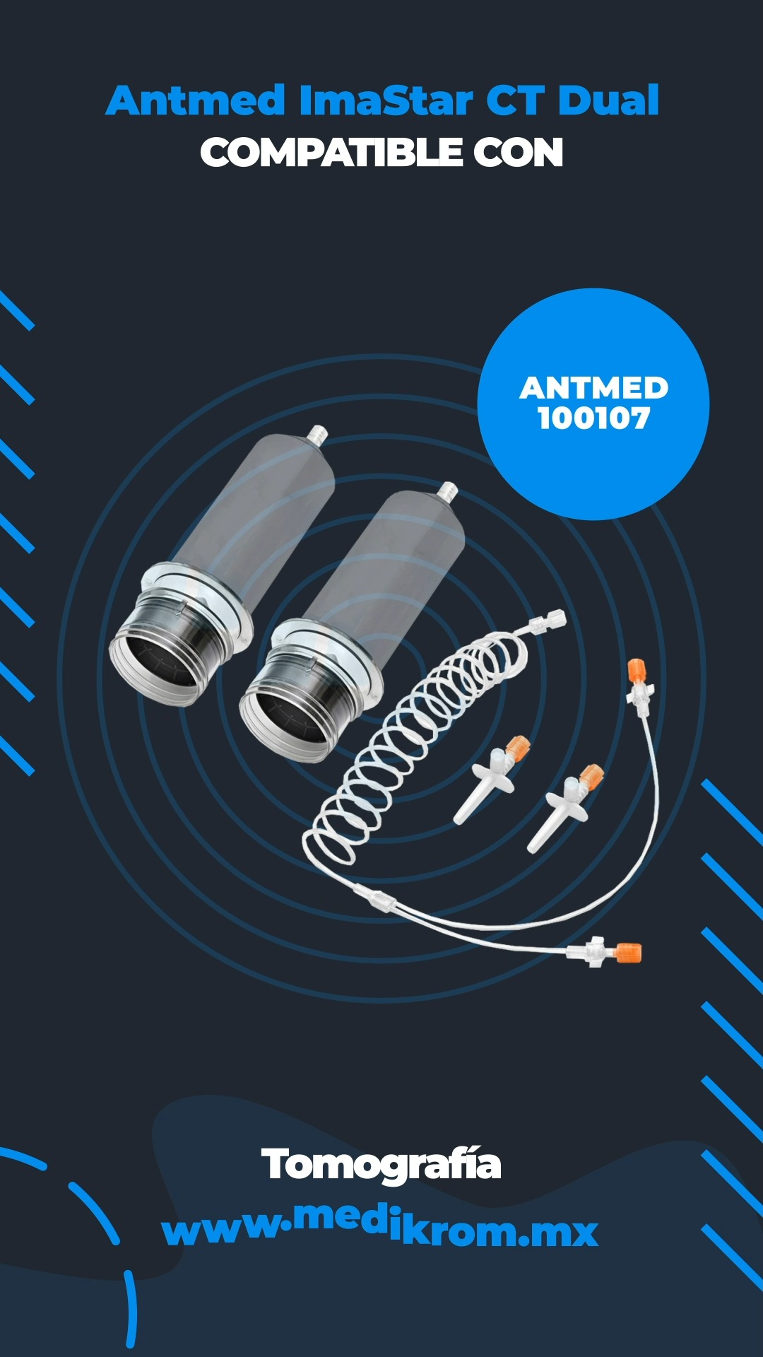 Jeringa Antmed 100107 para inyector CT Dual ImaStar Jeringa Antmed ...