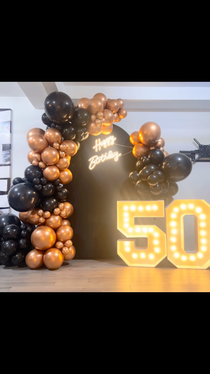 🖤 Bold & Glam 50th Birthday Setup 🖤 Celebrate turning 50 in style with ...