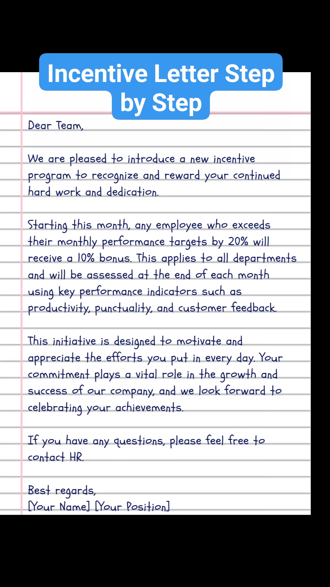 Incentive Letter Step by Step #trendingreels #virals #letters # ...