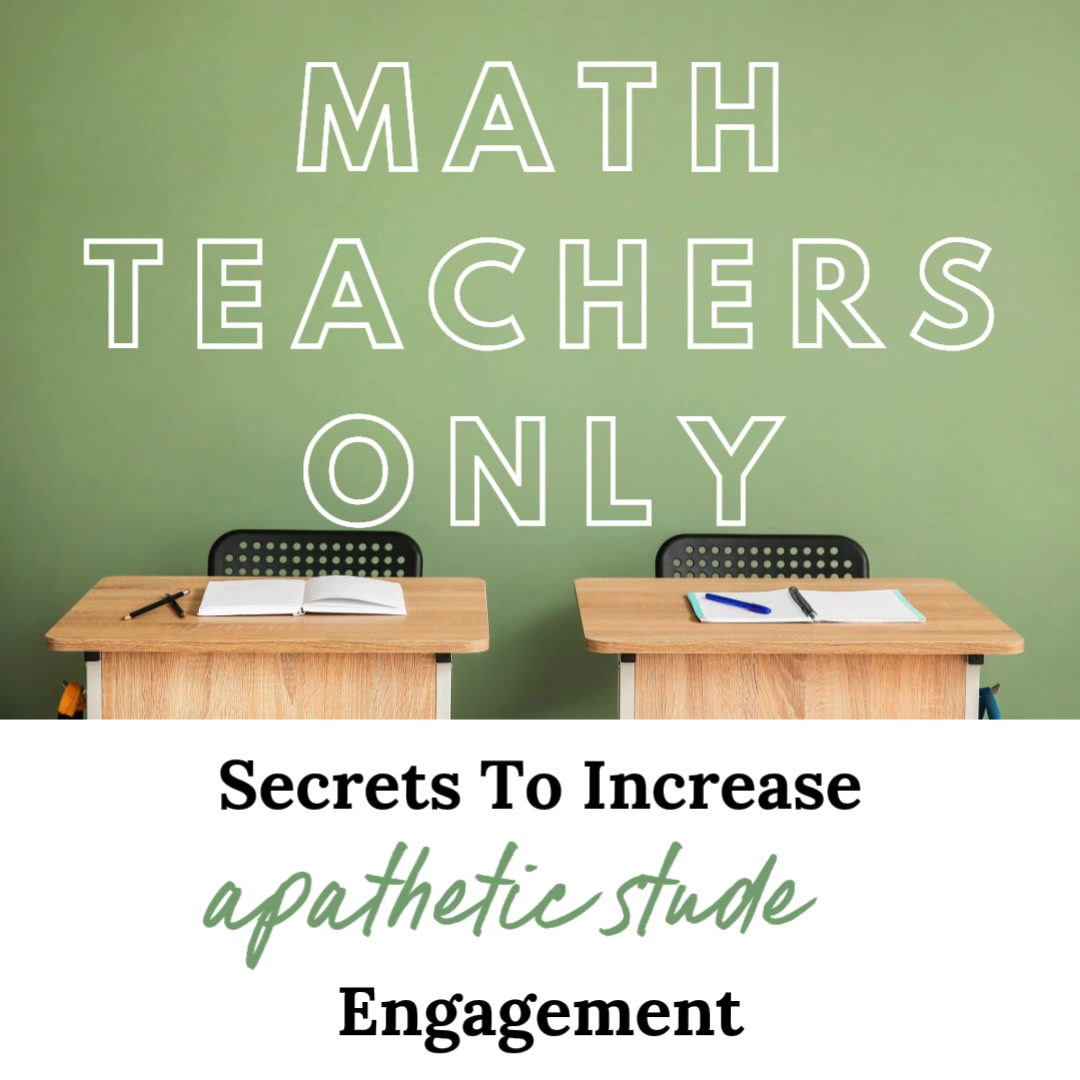 ⚠️ Tired of overwhelming student apathy in 6-12th grade math? Join the ...