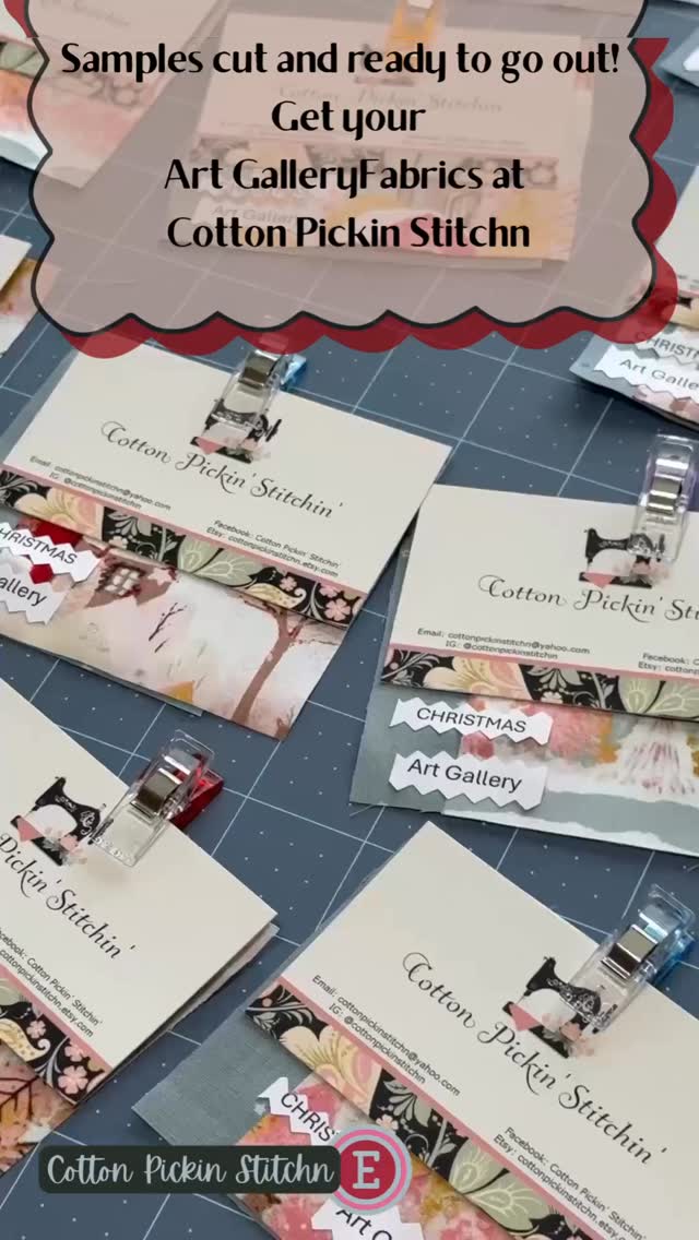 Beautiful Christmas fabric samples ready to be tucked into your ...