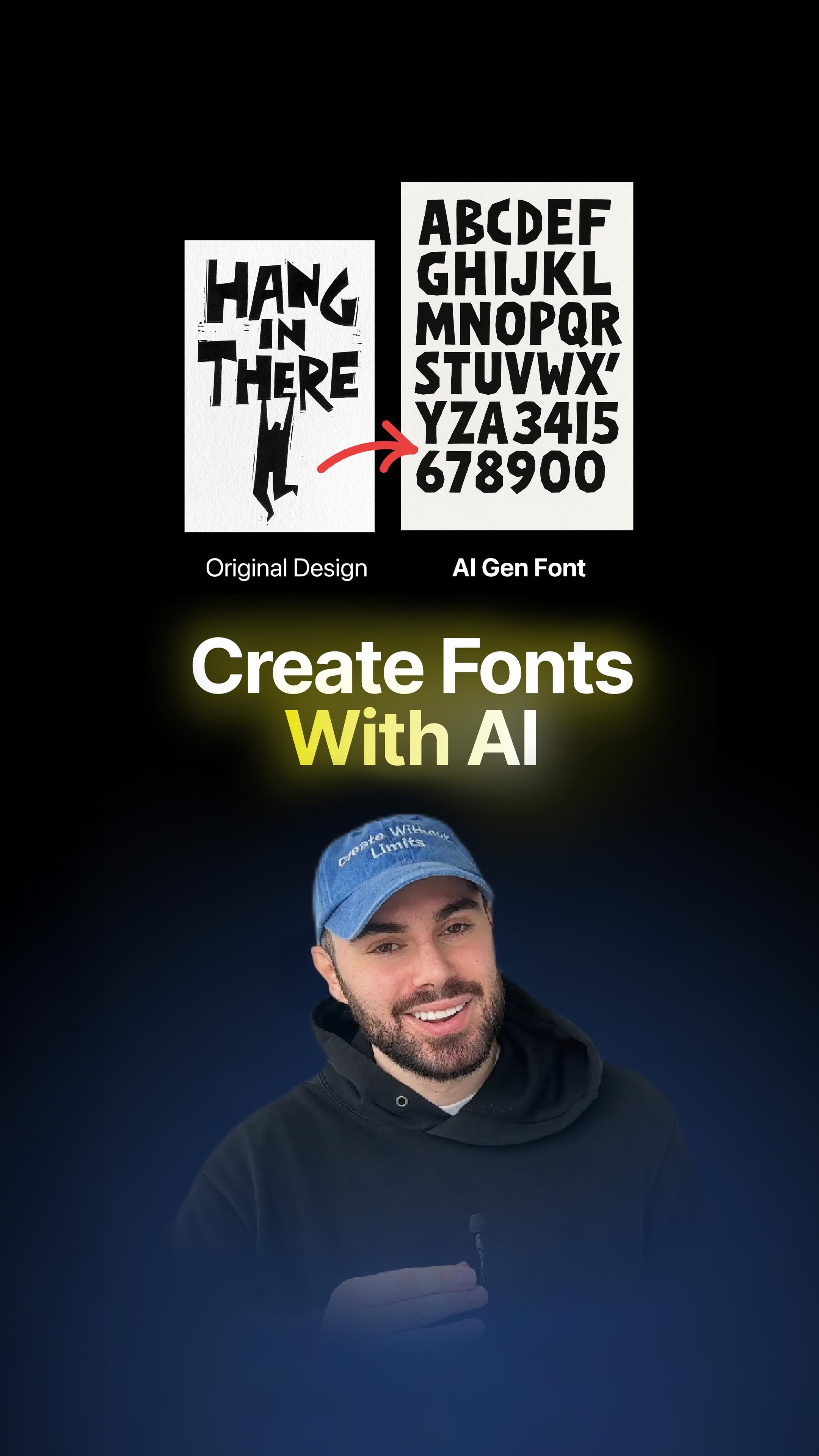 You can now create entire fonts with AI from a single inspo image. Here ...