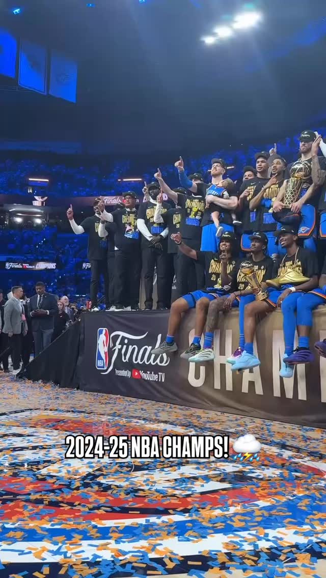 The NBA Champion @okcthunder take their celebratory team photo! 📸 🏆 ...