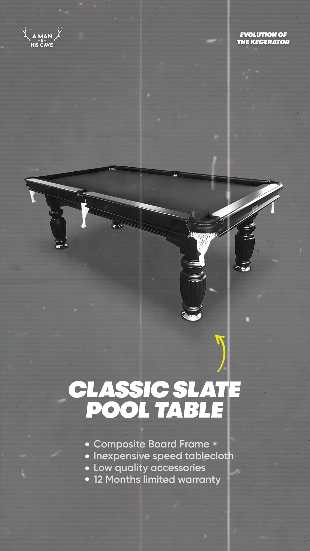 Our pool tables have come a long way in 5 years. Sleeker designs ...