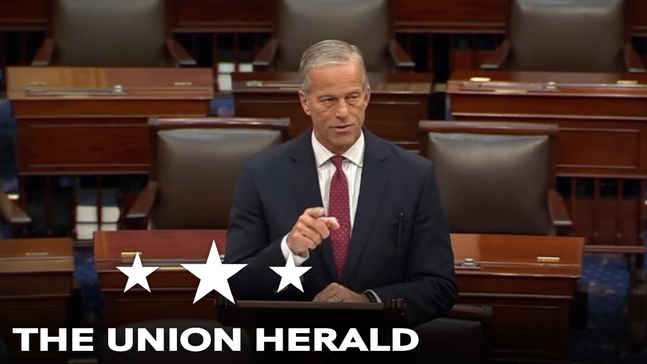 Senate Majority Leader John Thune (R-SD) delivers remarks on the Senate ...