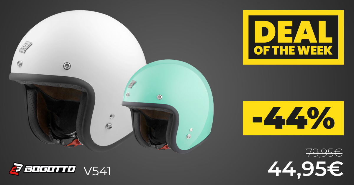 The Bogotto V541 jet helmet offers a simple design and high