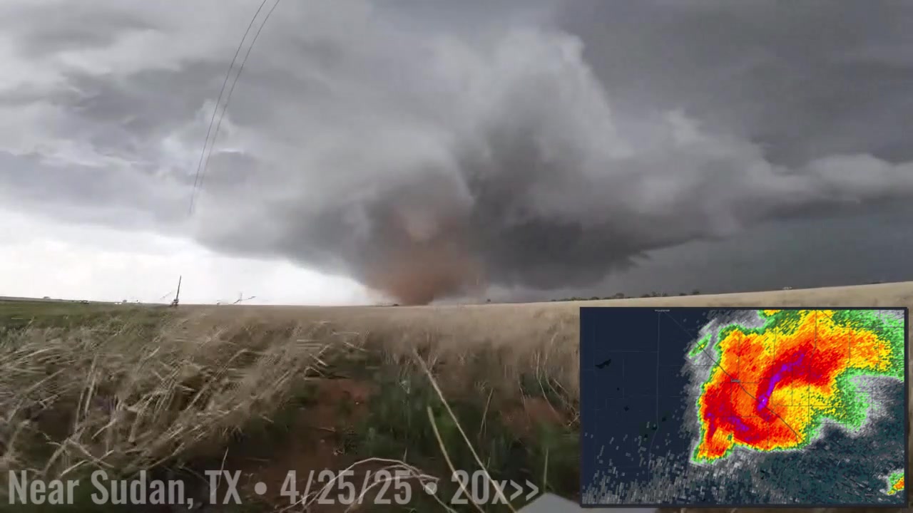 A Project WeatherEye probe also documented this tornado near Sudan ...
