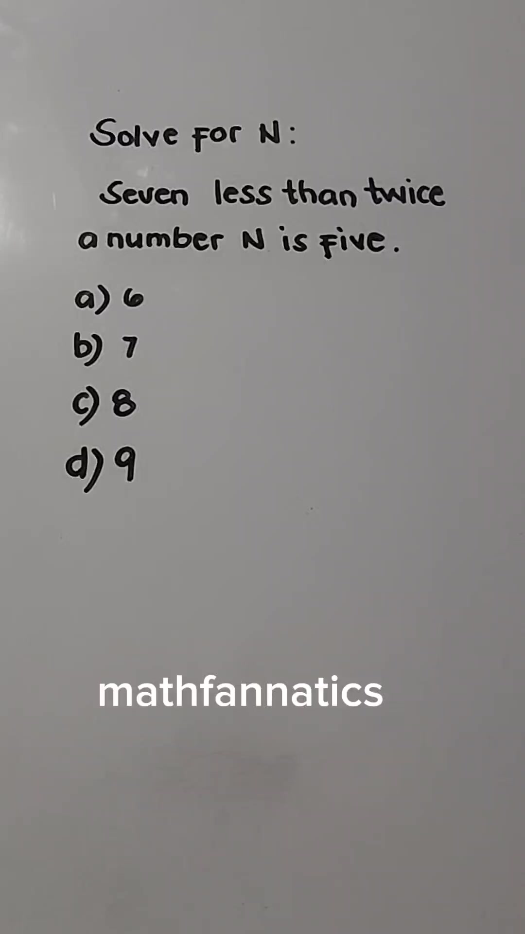 Algebra for beginners. Observe how the sentence is changed to a ...