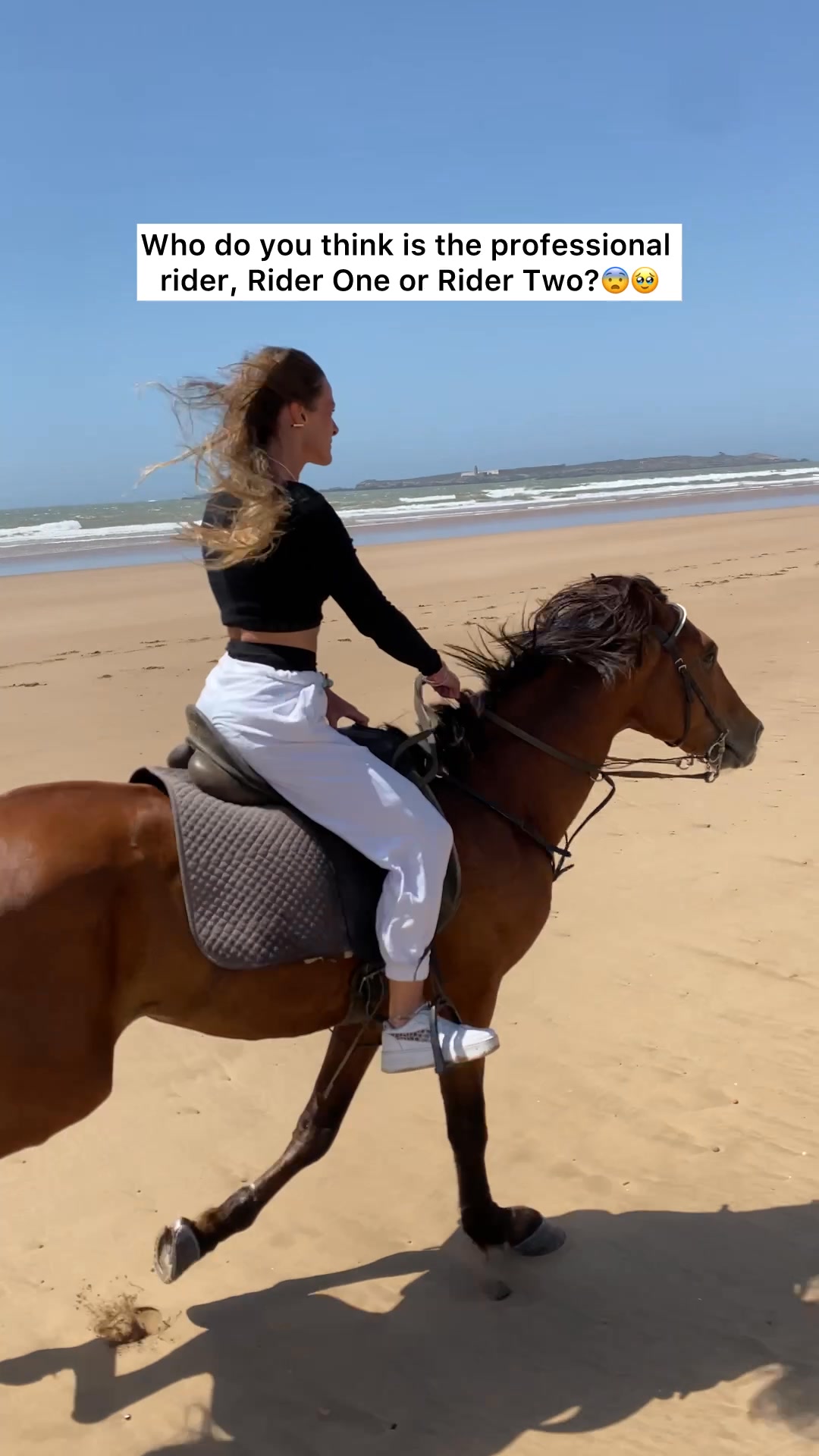 Who do you think is the professional rider, Rider One or Rider Two?😨🥹 # ...