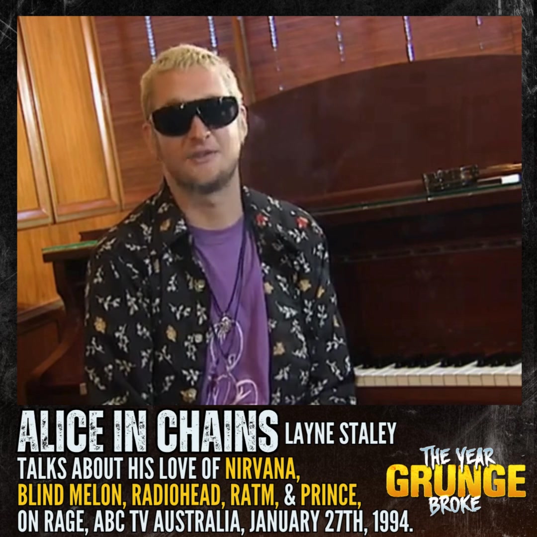 ALICE IN CHAINS Layne Staley talks about his love of NIRVANA, BLIND ...