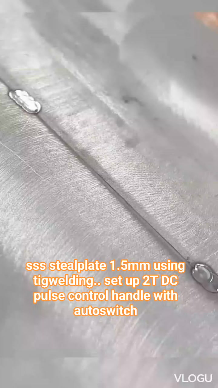 sss stealplate 1.5mm using tigwelding set up 2T DC pulse control handle ...