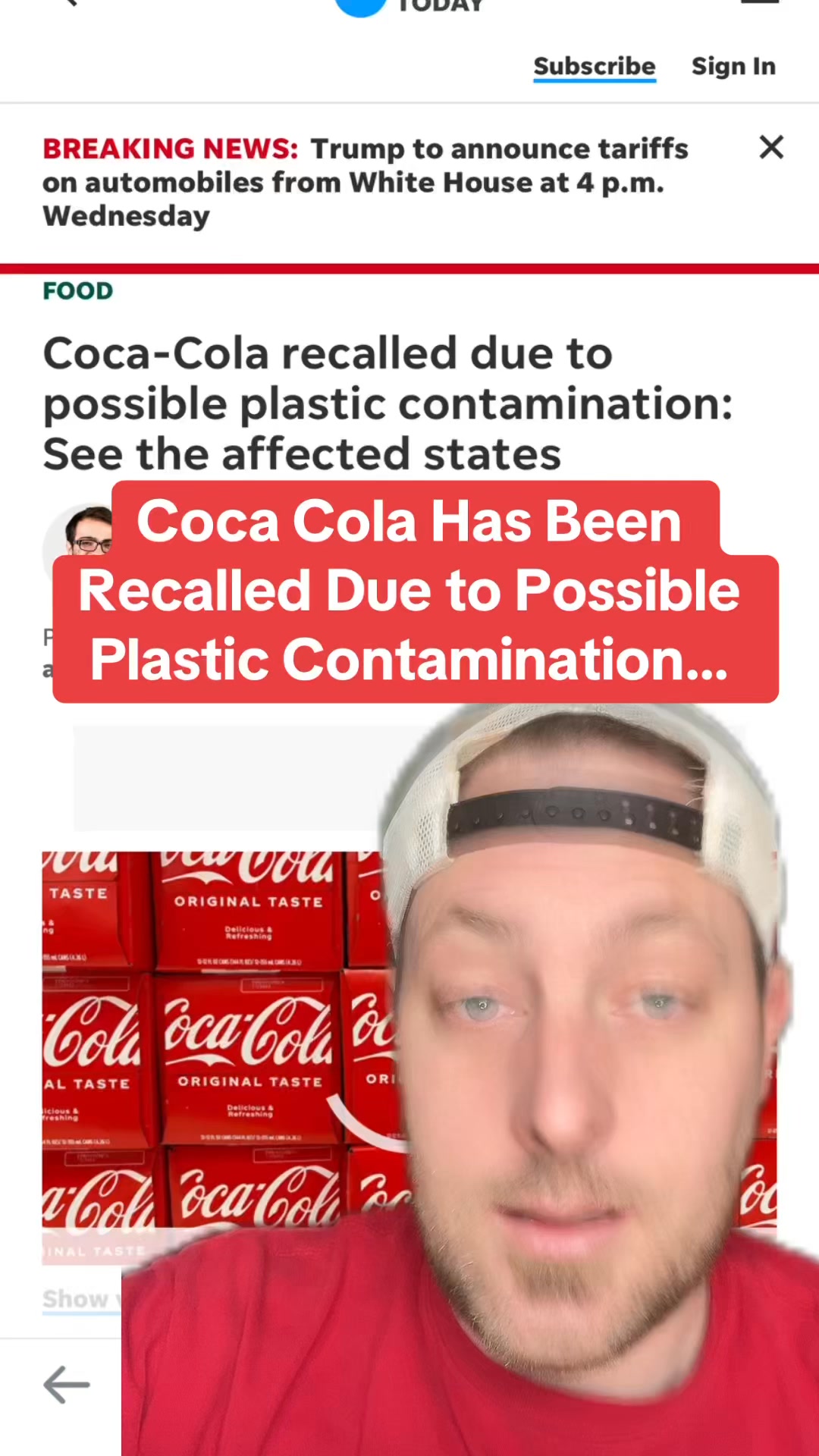 Coca Cola has been recalled due to possible plastic contamination ...