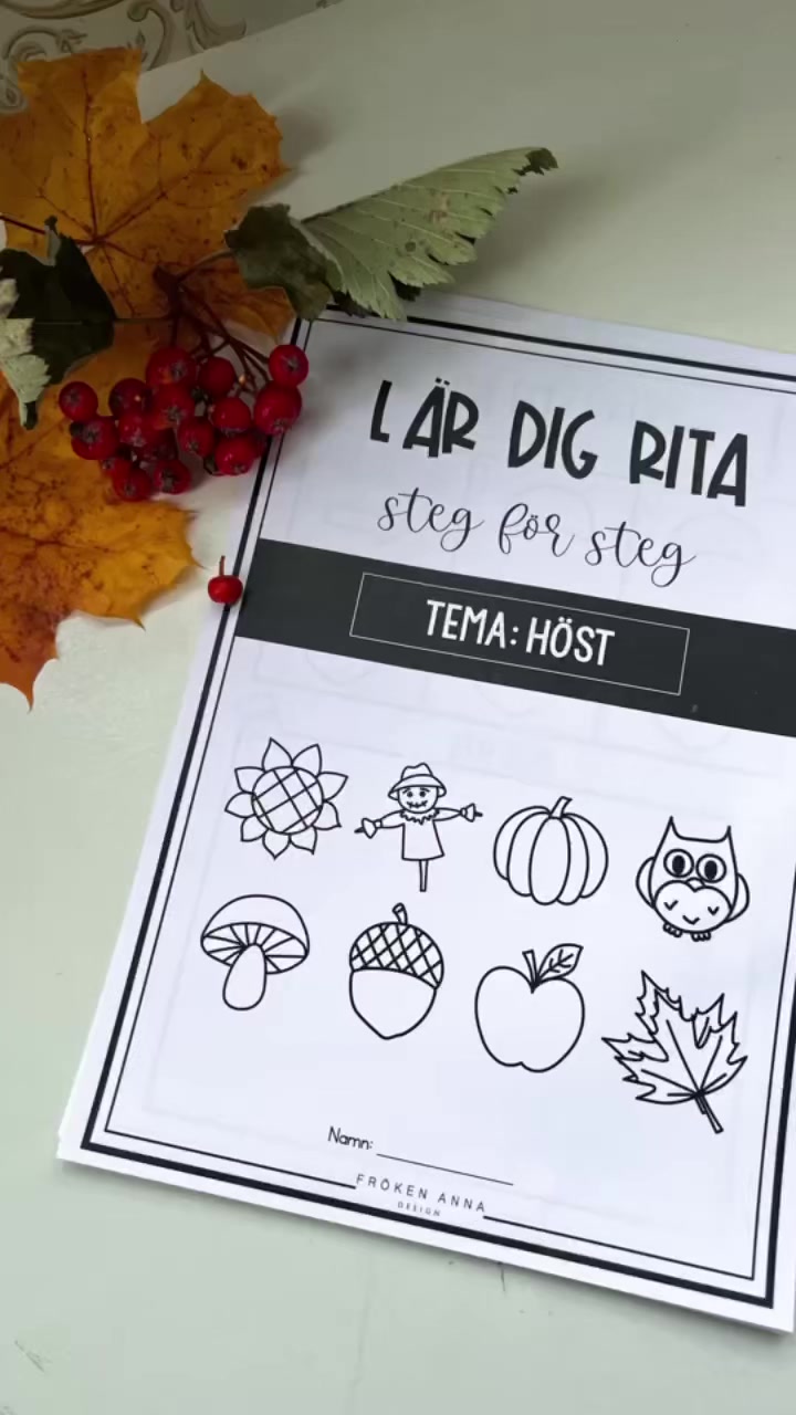 Nu finns det populära materialet ”lär dig rita” i ett höstigt tema 🍂 ...