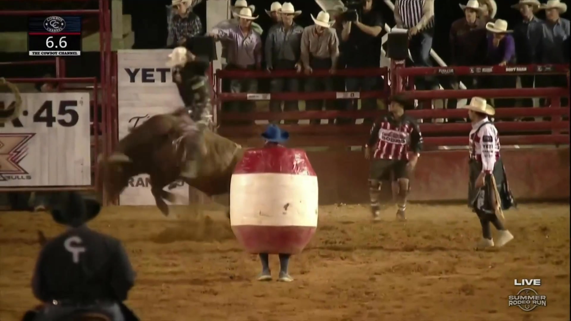 The highest marked ride of the night at the Cowtown Rodeo Xtreme Bulls ...