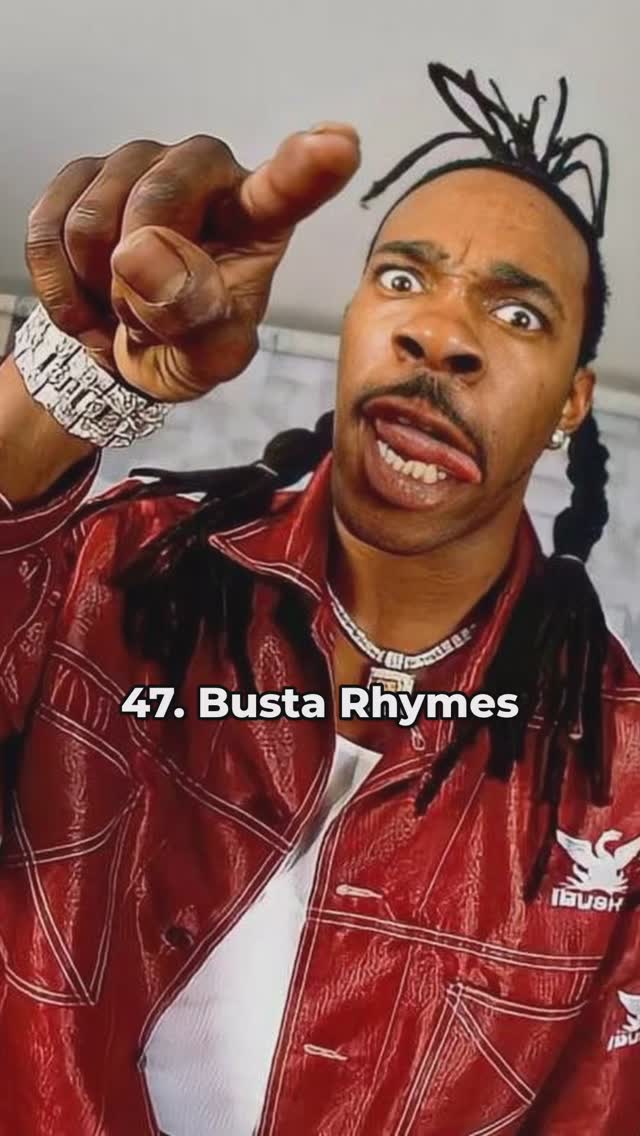 Is Busta Rhymes the GREATEST performer in rap history? 🤔🔥 He’s #47 on ...