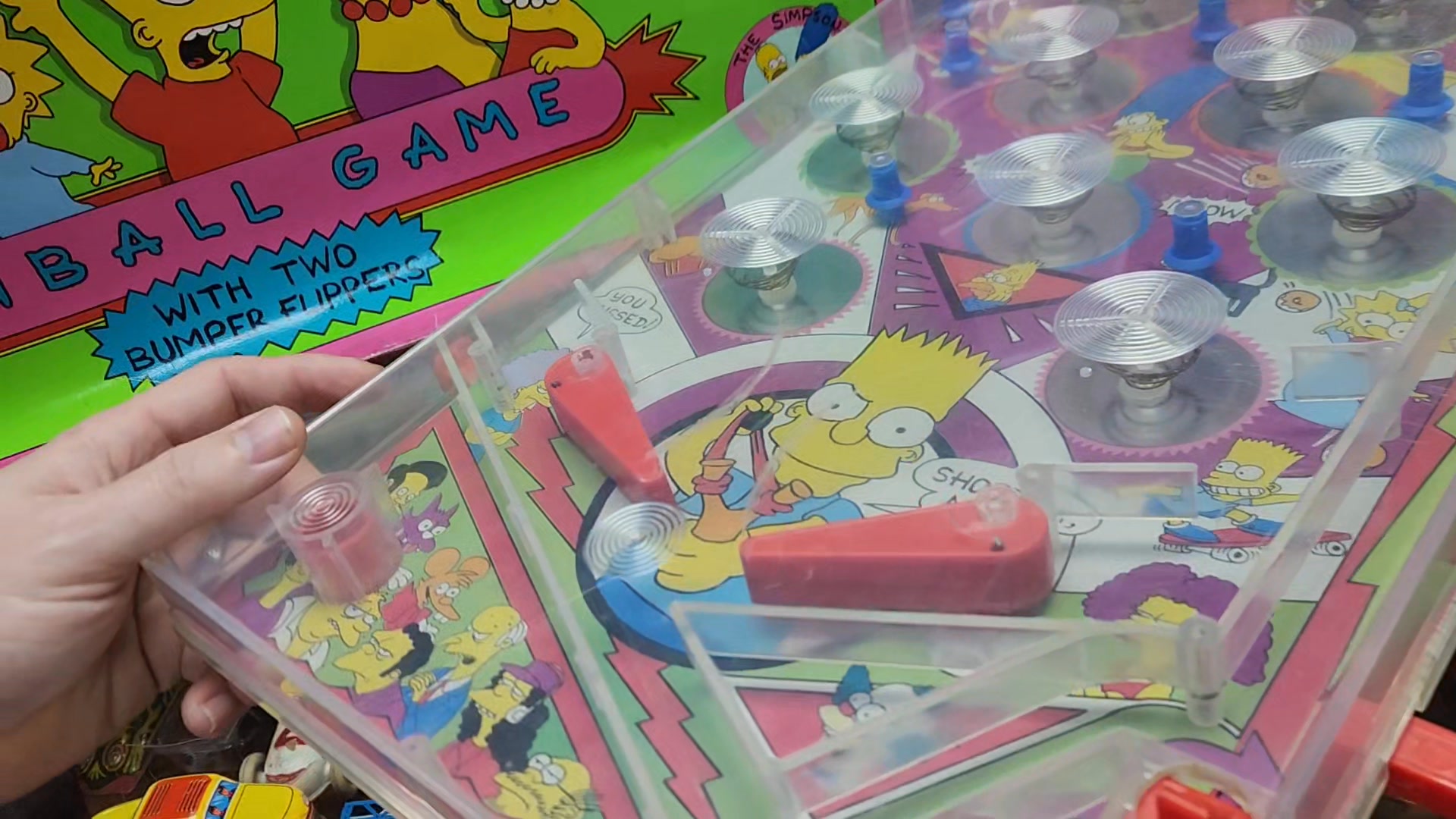 1990 The Simpsons Pinball Game with Score-O-Matic Dial 