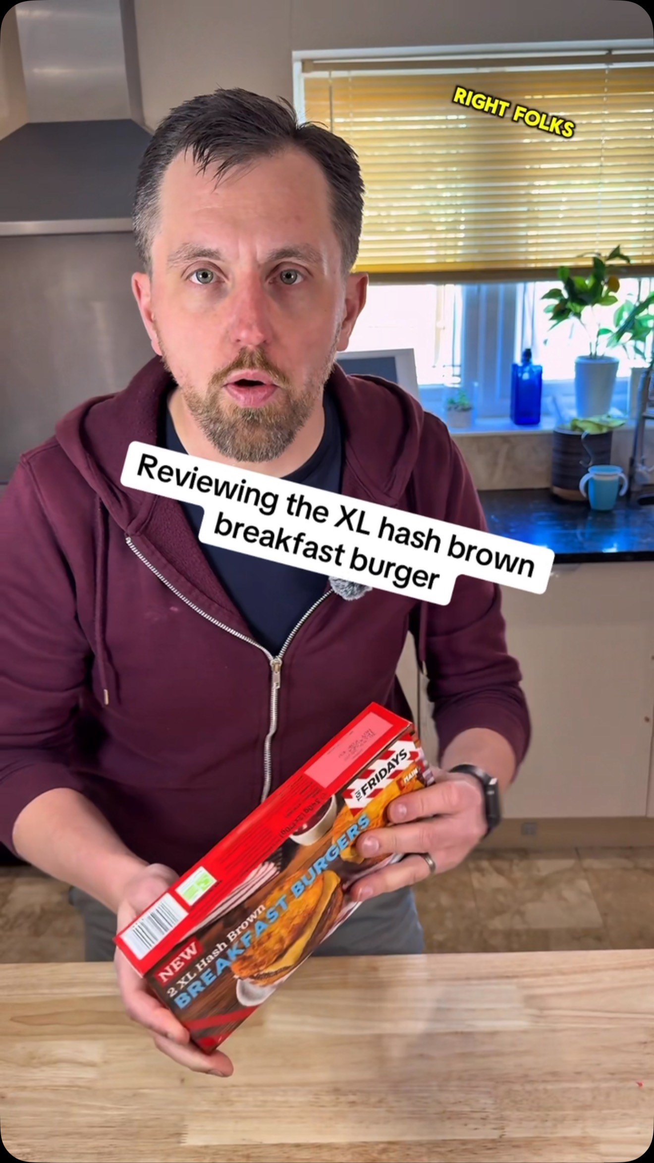Right folks Reviewing the XL hash brown burgers from TGI Fridays and ...