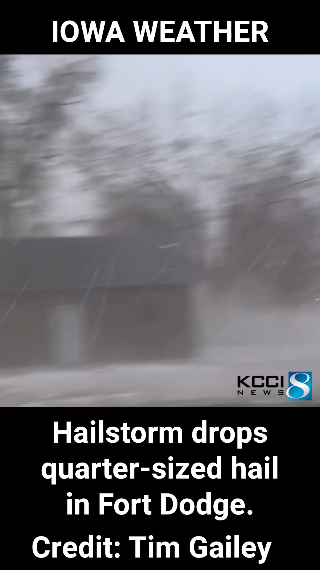 Here's viewer Tim Gailey's view of the storm that dropped quarter-sized ...